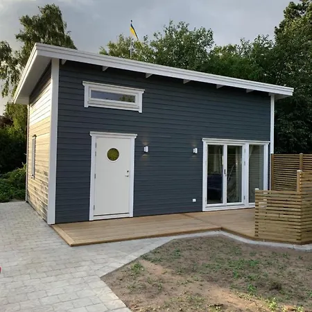 Stuga Kaptenis Skrea Strand Falkenberg Exterior foto